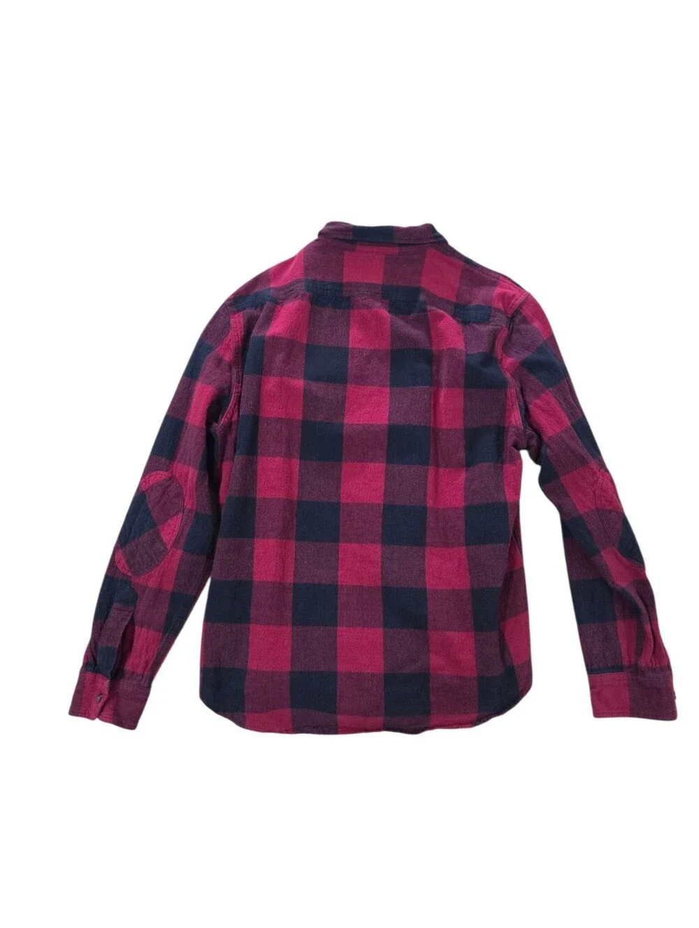 J Crew Mens XL Heavyweight Flannel Shirt Red Black Buffalo Plaid Cotton Button